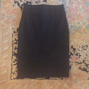 High waist black pencil skirt